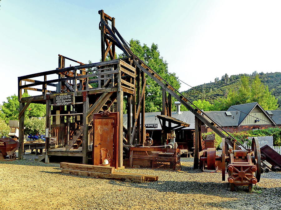 Architecture Photograph - Stamp Mill in the Gold Mining Town of Mariposa, CA by Lyuba Filatova