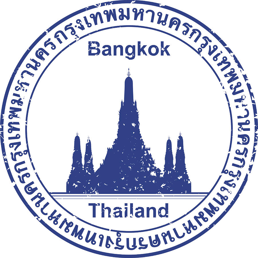 Stamp of Thailand Drawing by Leontura