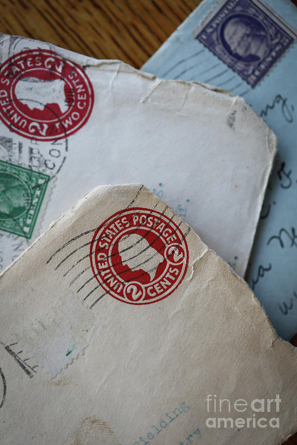Stamped Envelopes from World War I Era. Photograph by Edward Fielding