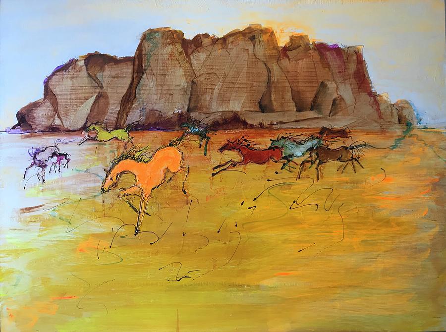 Stampede Mesa 2 Painting by Elizabeth Parashis