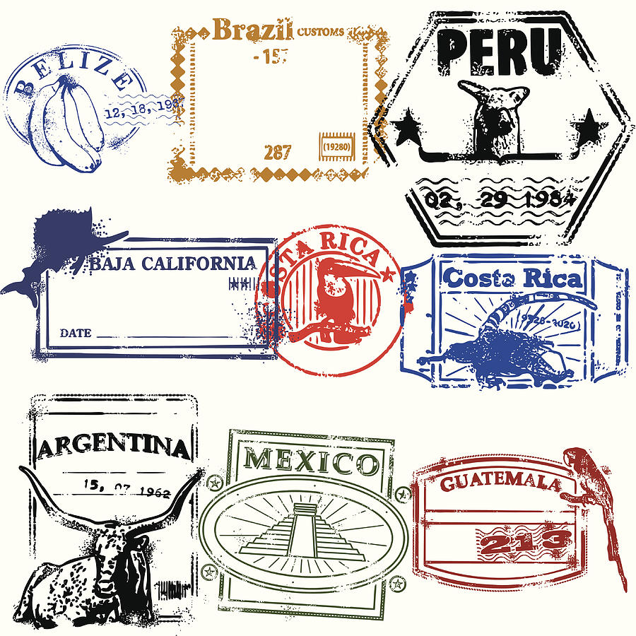 Stamps de la Raza Drawing by Albertc111