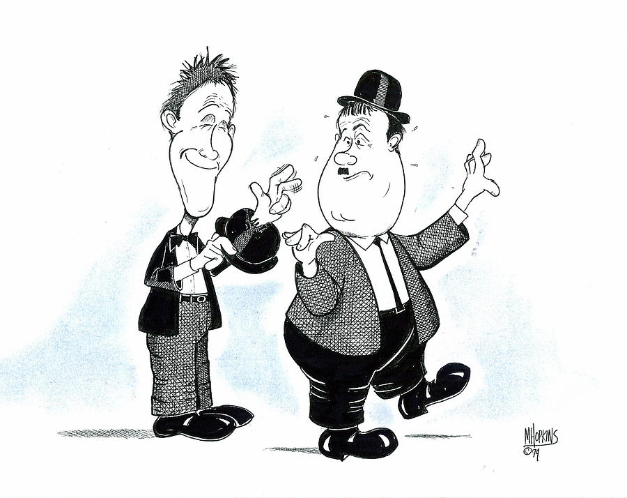 Stan and Babe Drawing by Michael Hopkins Stan and Babe Drawing by Michael Hopkins
