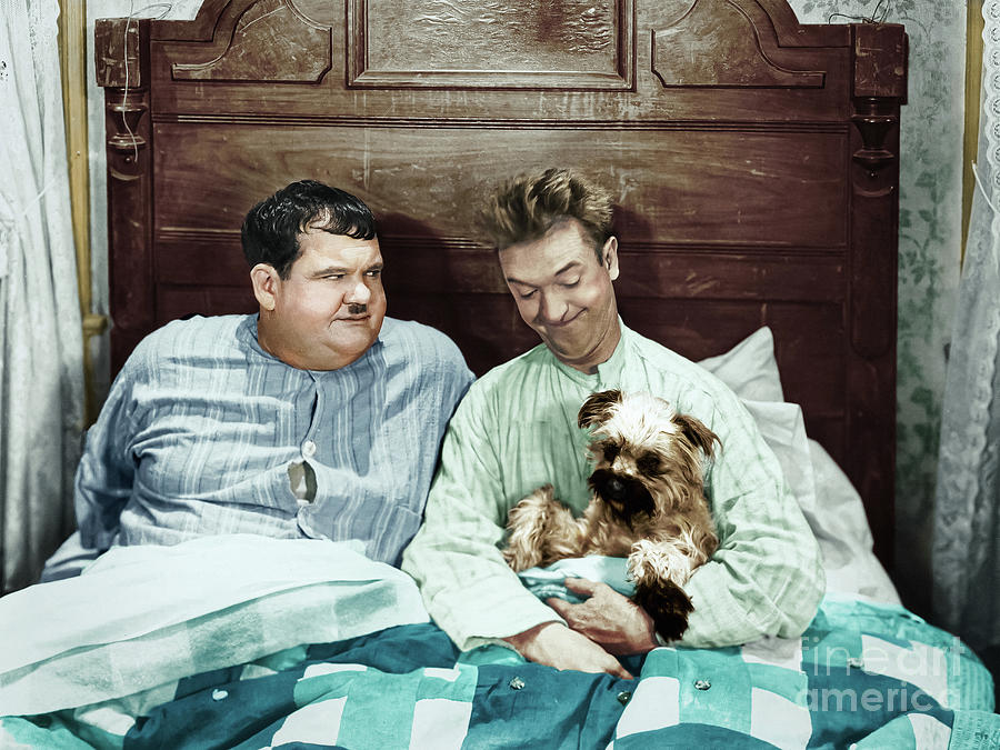 Stan and Ollie with their Puppy  Digital Art by Franchi Torres