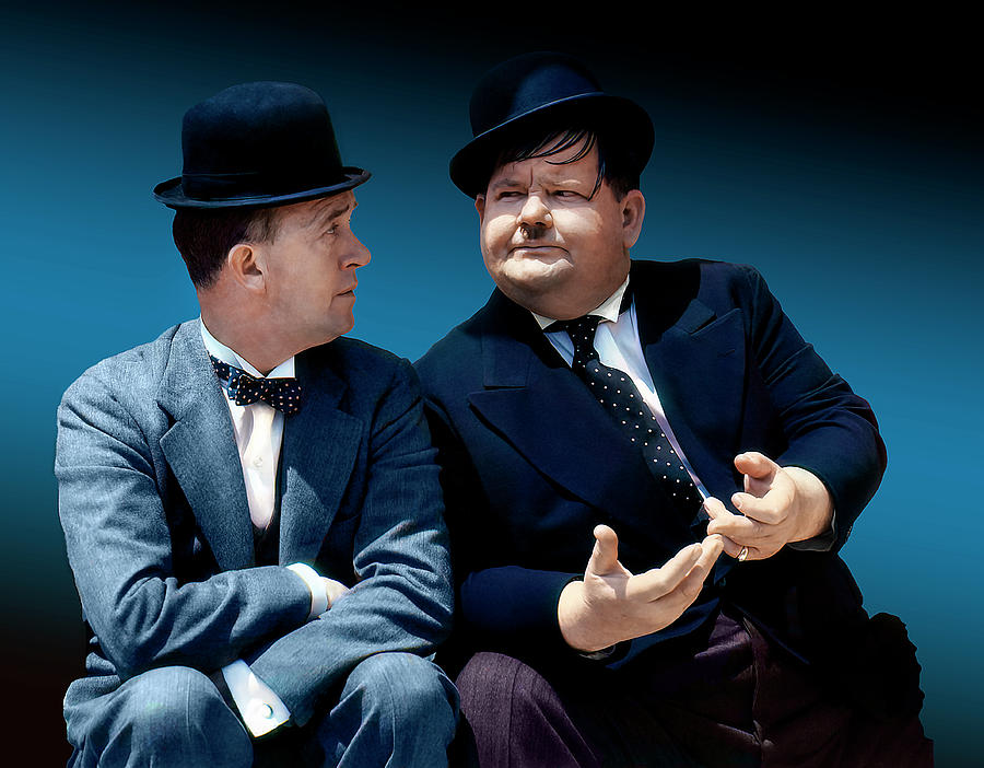 Stan Laurel and Oliver Hardy  Photograph by Carlos Diaz