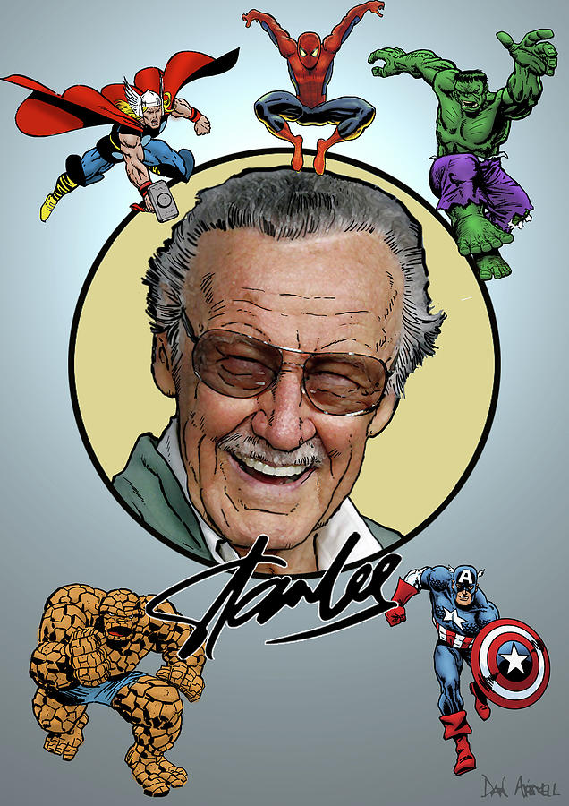 Stan Lee and Friends Digital Art by Dan Avenell - Fine Art America