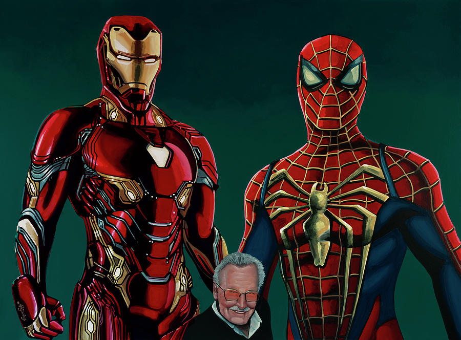 Spider-man Movie Painting - Stan Lee Painting by Paul Meijering