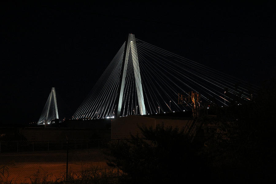 Stan Musial Bridge Night Shot Photograph By Buck Buchanan - Pixels