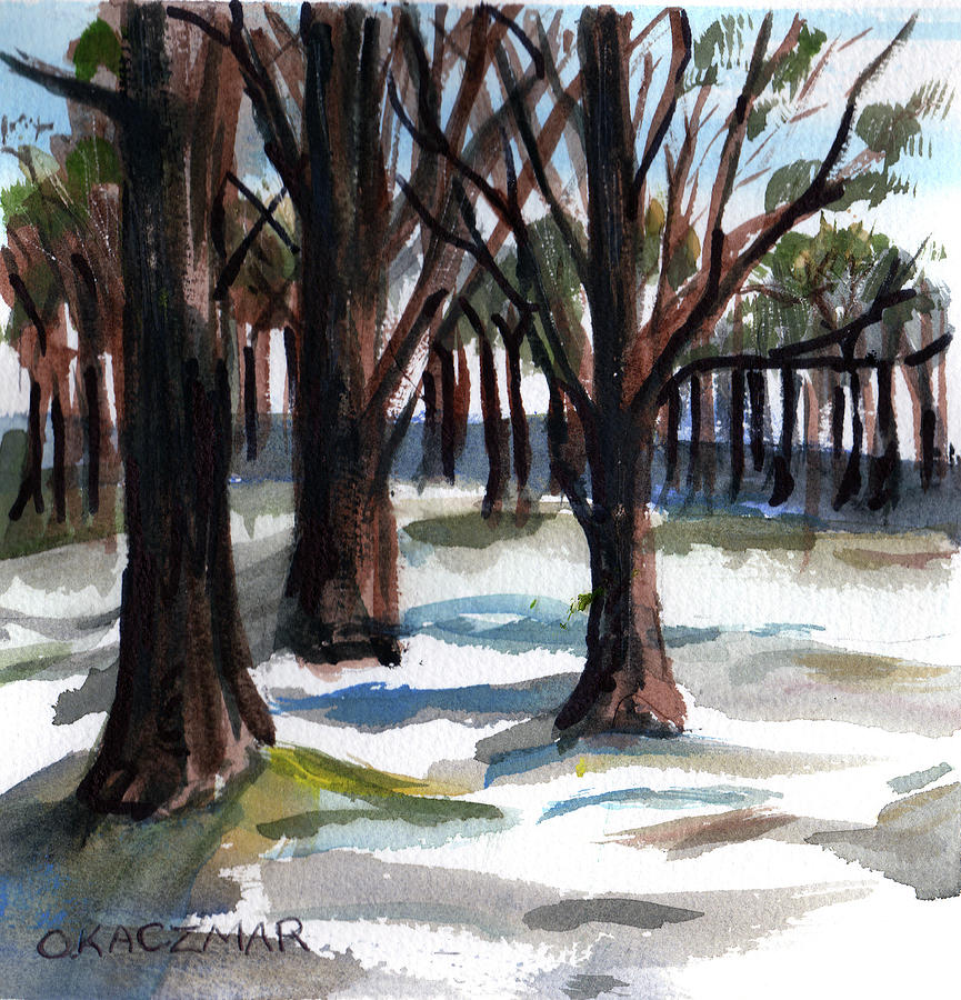 Stan Smith Trees Painting by Olga Kaczmar
