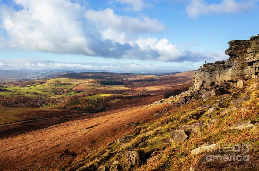Stanage Edge autumn, Peak District National Park, Derbyshire, England Photograph by Neale And Judith Clark