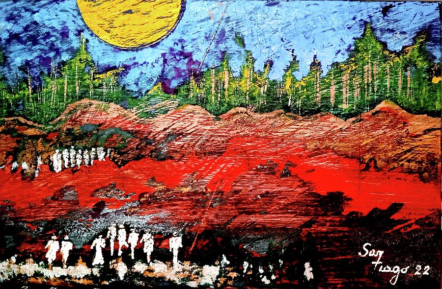 Stand By Old Red Grounds Painting by Adalardo Nunciato  Santiago