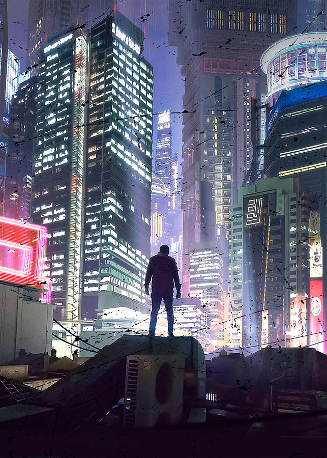 Stand in The Night of Cyberpunk Digital Art by Cyberpunk Art | Pixels