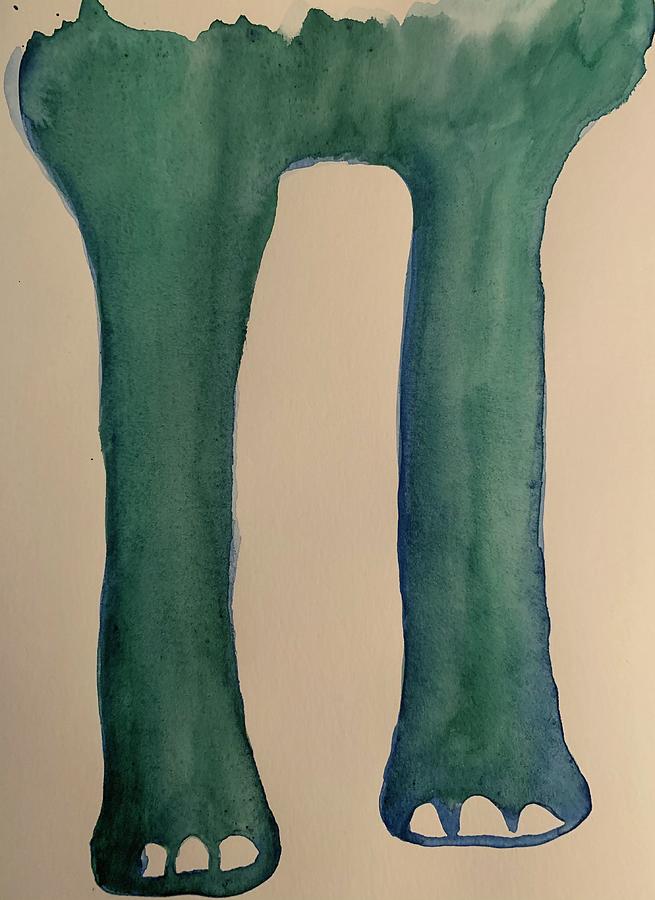 Stand Strong Elephant Legs Painting by Sandy Rakowitz