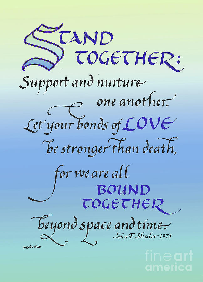Stand Together in Love Digital Art by Jacqueline Shuler