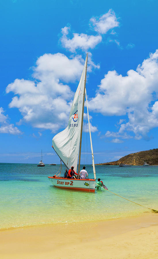 Stand Up 2 Sailboat in Anguilla Photograph by Ola Allen