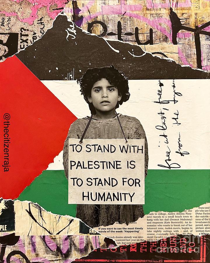 Palestine Mixed Media - Stand with Palestine by Citizen Raja