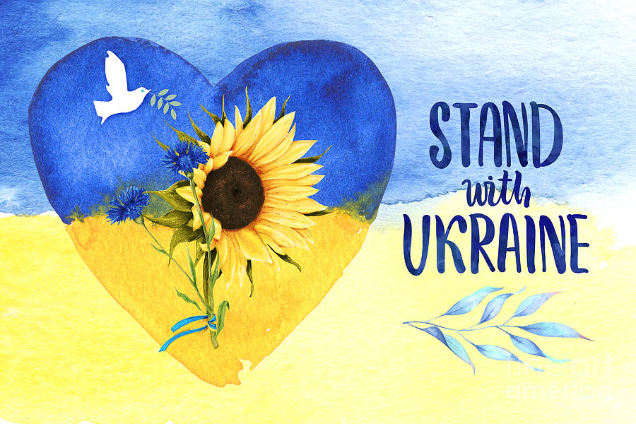 Stand With Ukraine Digital Art by Anita Pollak