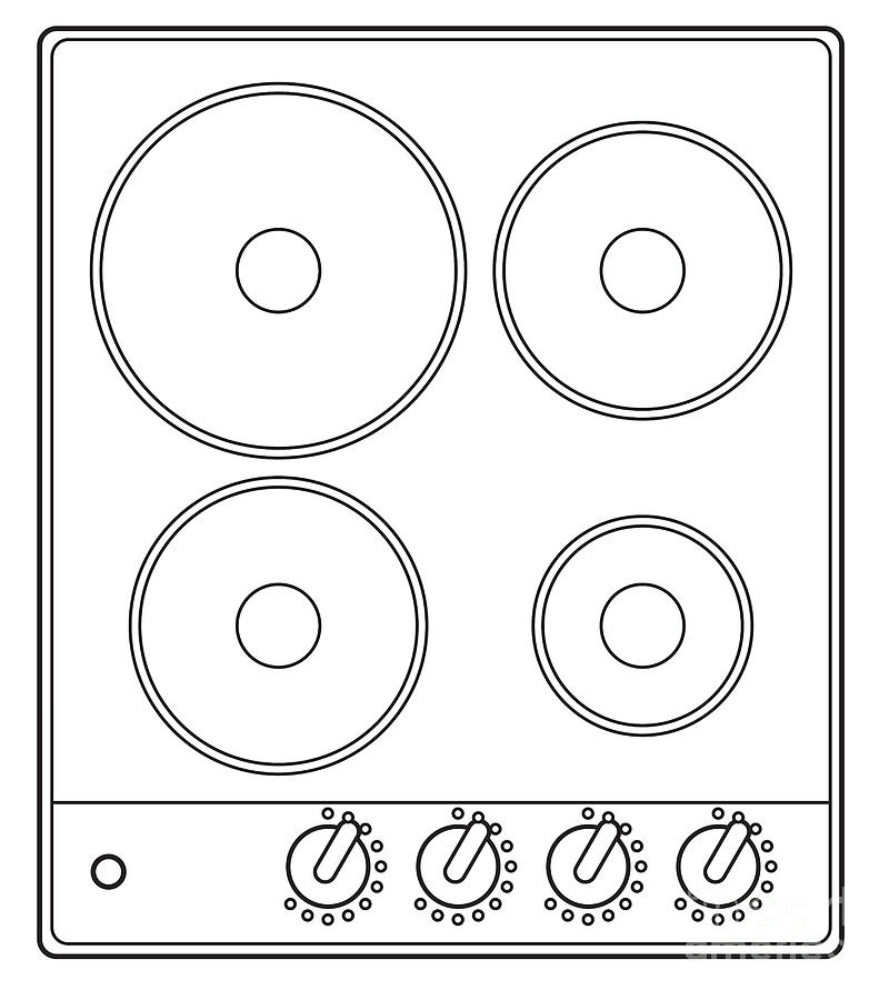 four plate electric hob