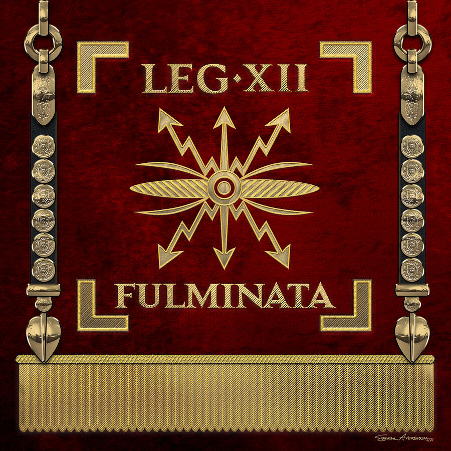 Standard of the 12th Legion Fulminata - Vexillum of Thunderbolt Twelfth Legion Digital Art by Serge Averbukh Standard of the 12th Legion Fulminata - Vexillum of Thunderbolt Twelfth Legion Digital Art by Serge Averbukh