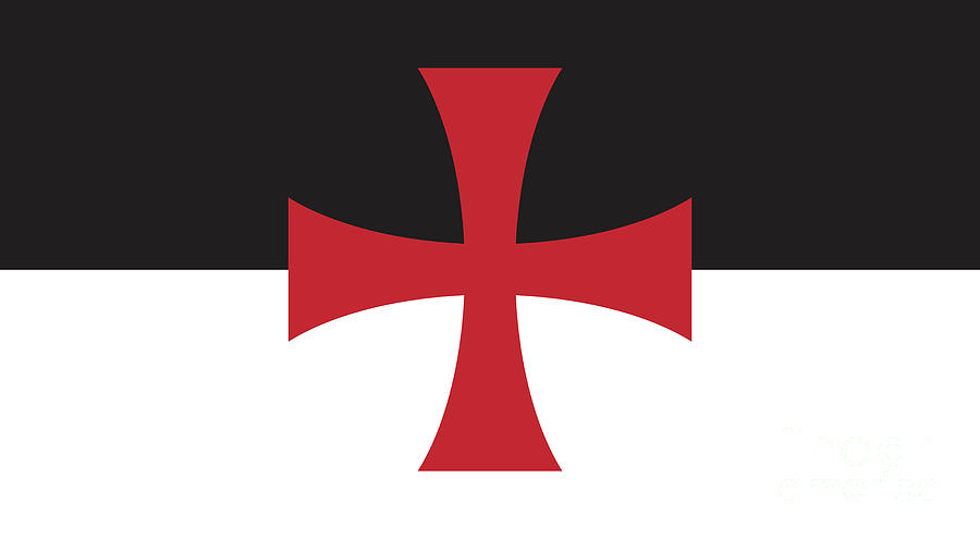 Standard Of The Knights Templar Digital Art by Bigalbaloo Stock - Fine ...