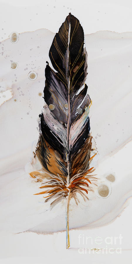 Standing Feather Painting by Julie Tibus