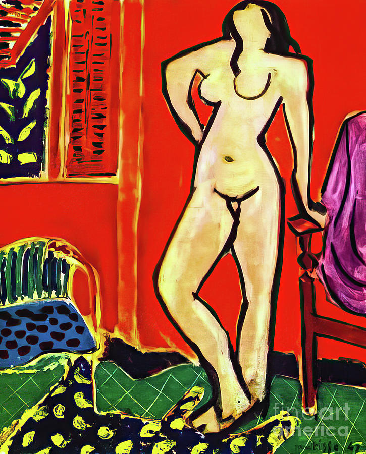 Standing Nude by Henri Matisse 1947 Painting by Henri Matisse