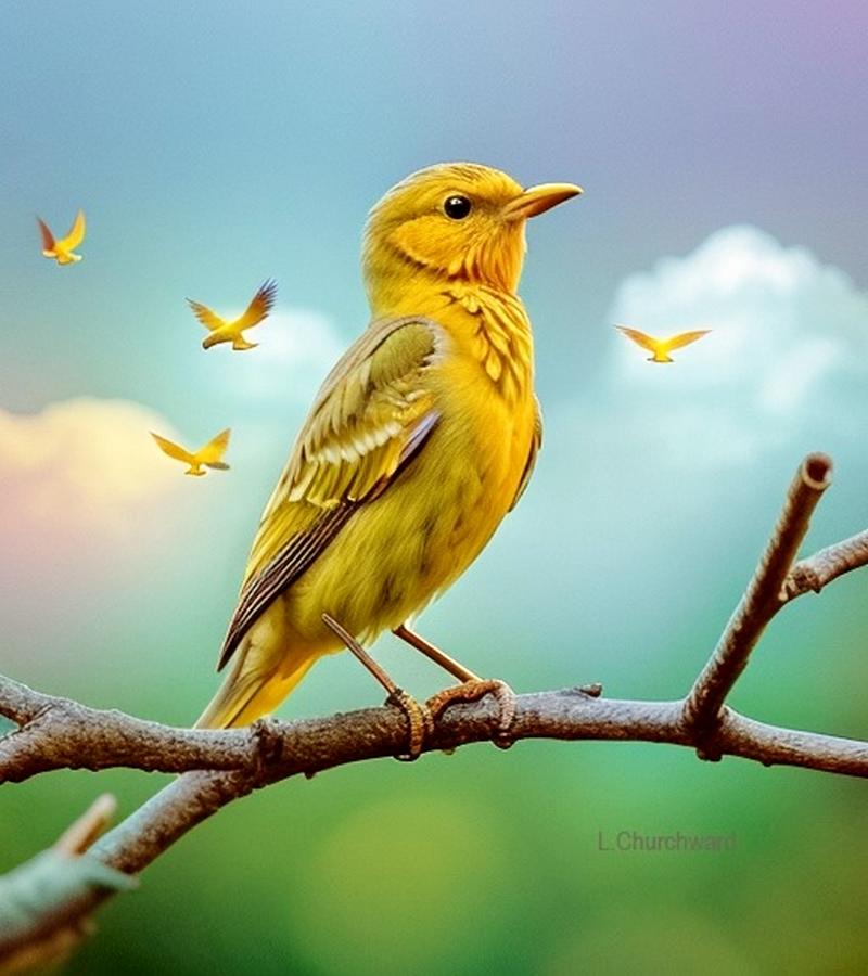 Standing on a Branch Digital Art by Lois Churchward - Fine Art America