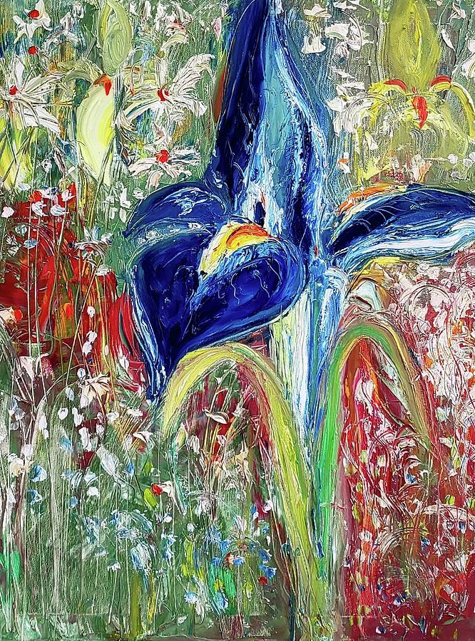 Iris Painting - Standing Out by Evelina Popilian