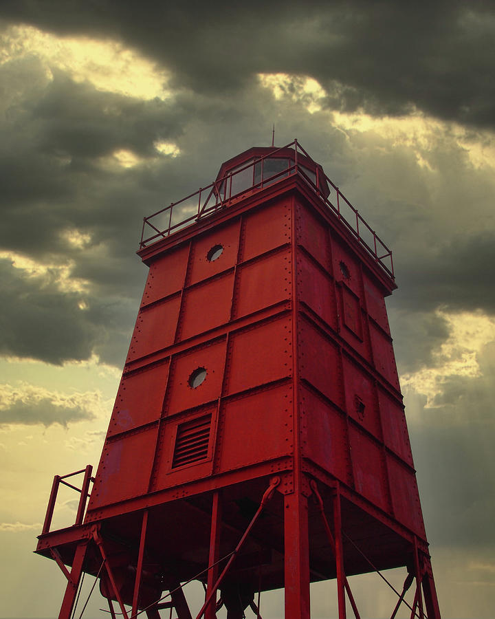 Standing Tall Racine North Breakwater Lighthouse Photograph by Scott Olsen