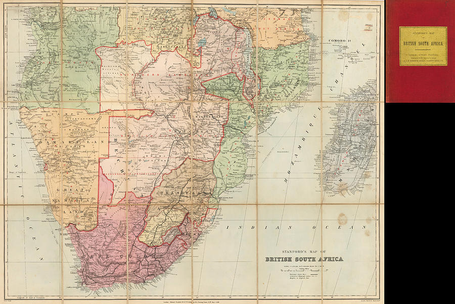 Stanford s Map of British South Africa London Painting by Edward ...