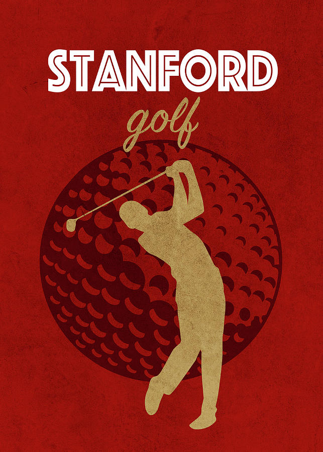 Stanford University Mixed Media - Stanford University College Golf Sports Vintage Poster by Design Turnpike