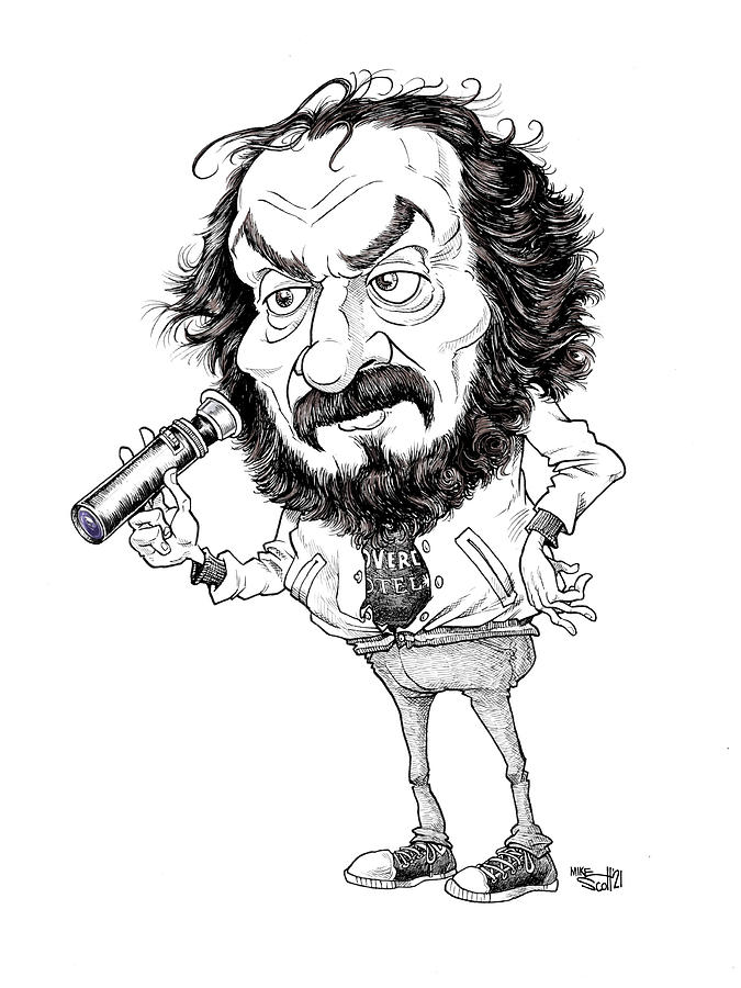 Stanley Kubrick #1 Drawing by Mike Scott