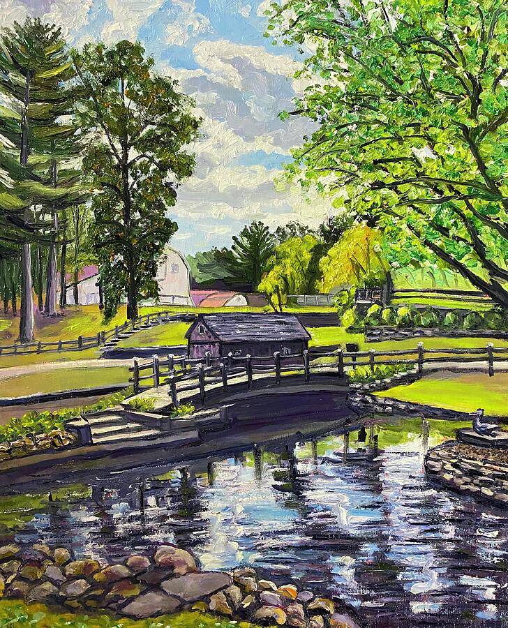 Stanley Park Duck Pond Reflections Painting by Richard Nowak - Fine Art ...