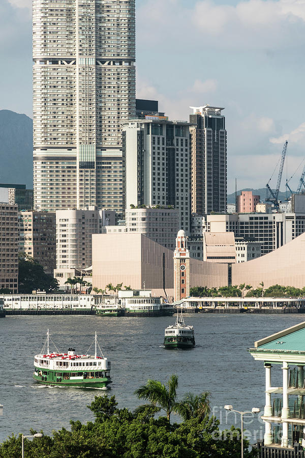 Star ferry crossing the Victoria harbor in Hong Kong Photograph by Didier Marti