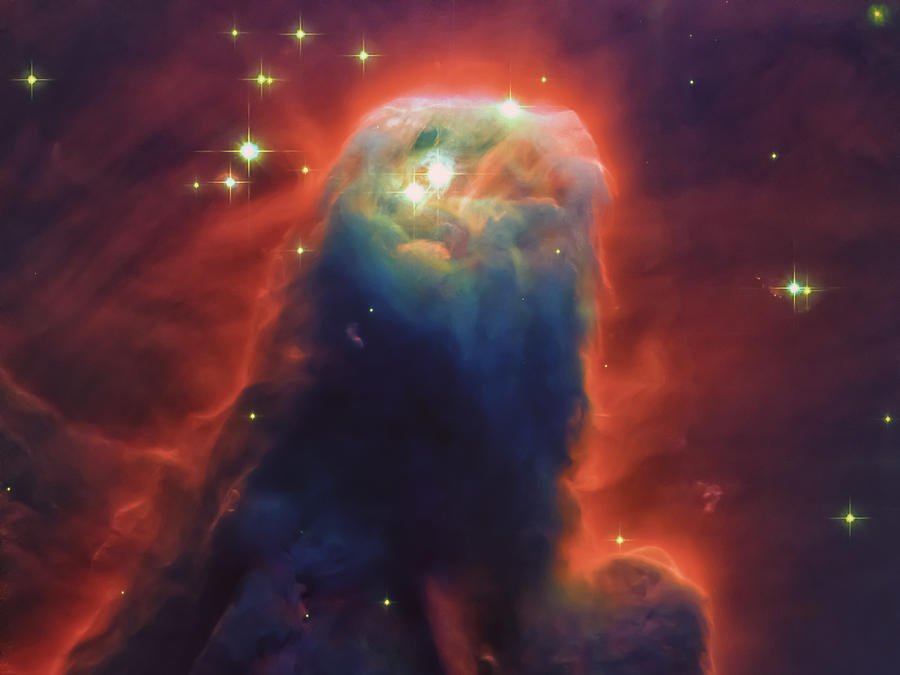 Interstellar Photograph - Star-forming pillar of gas and dust by Mango Art