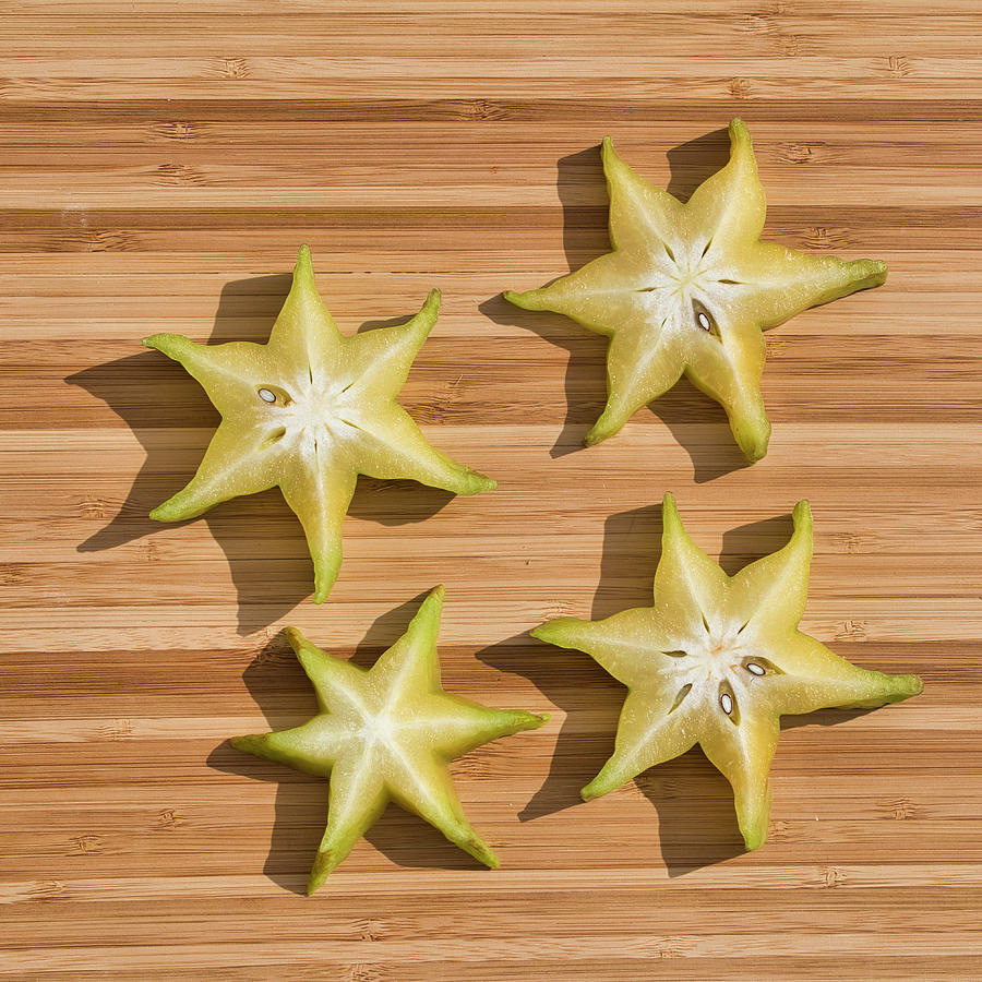 Star Fruit Squared Photograph by Cathy Mahnke