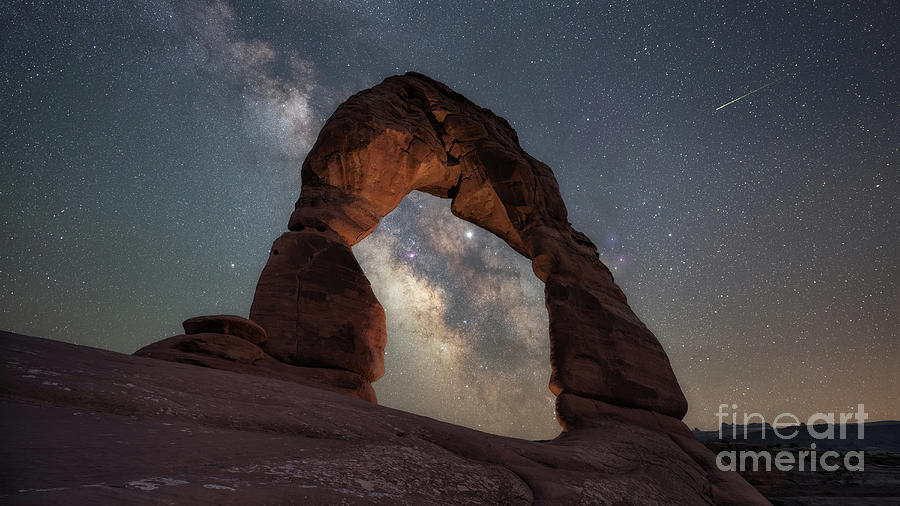 Delicate Arch Under The Stars Photograph
