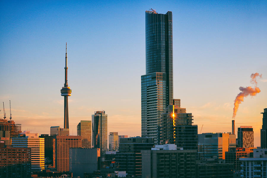 Star Giants of Toronto Cityscapes in Sunset Light Photograph by Katrin Ray Shumakov