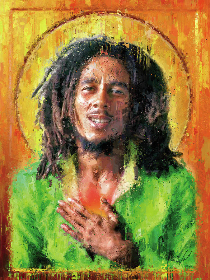 Star Icons Bob Marley by Vart Painting by Vart Studio