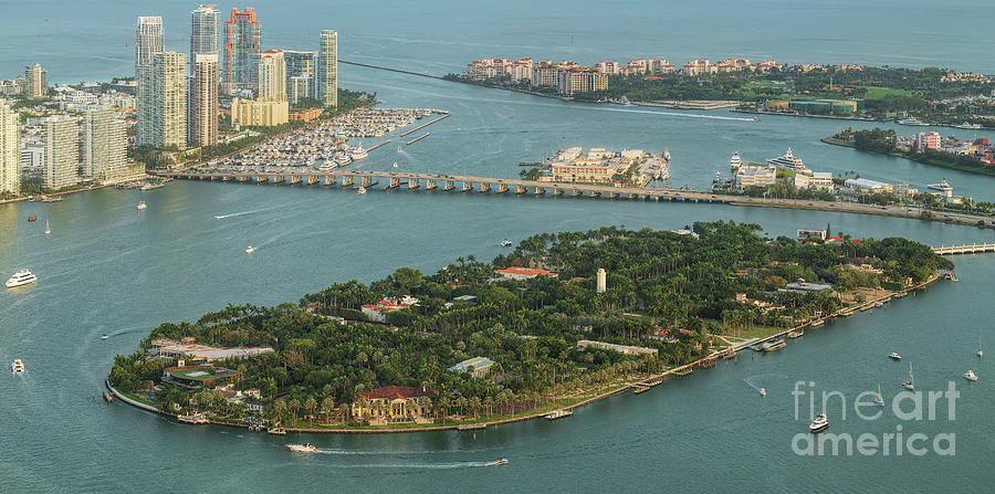 Star Island in Miami Aerial View Photograph by David Oppenheimer