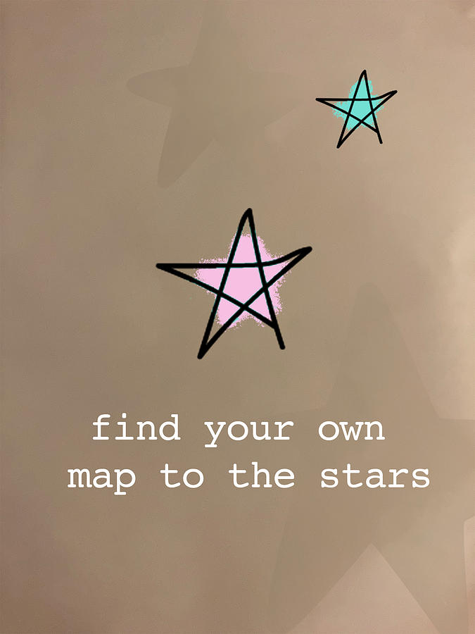 Star Map Mixed Media by Ashley Rice