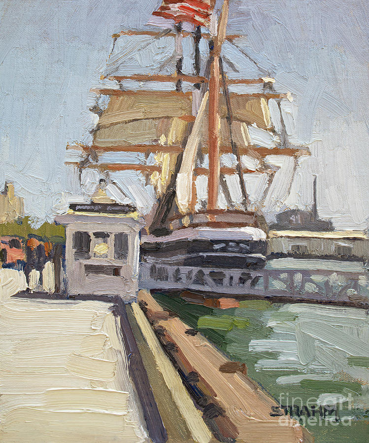 Star of India - Embarcadero, San Diego, California Painting by Paul Strahm