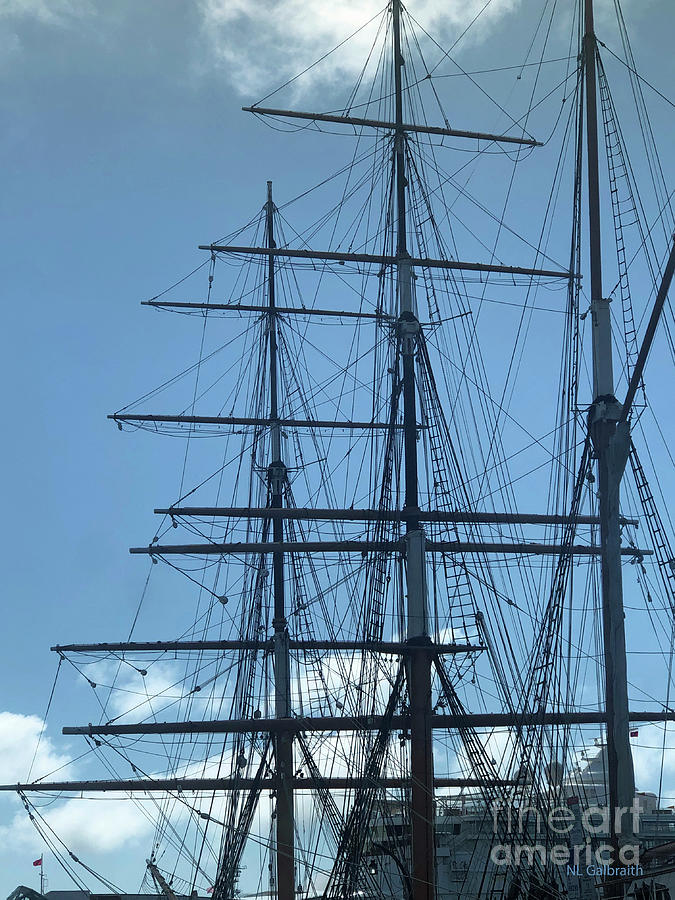 Star of Indias Rigging Photograph by NL Galbraith
