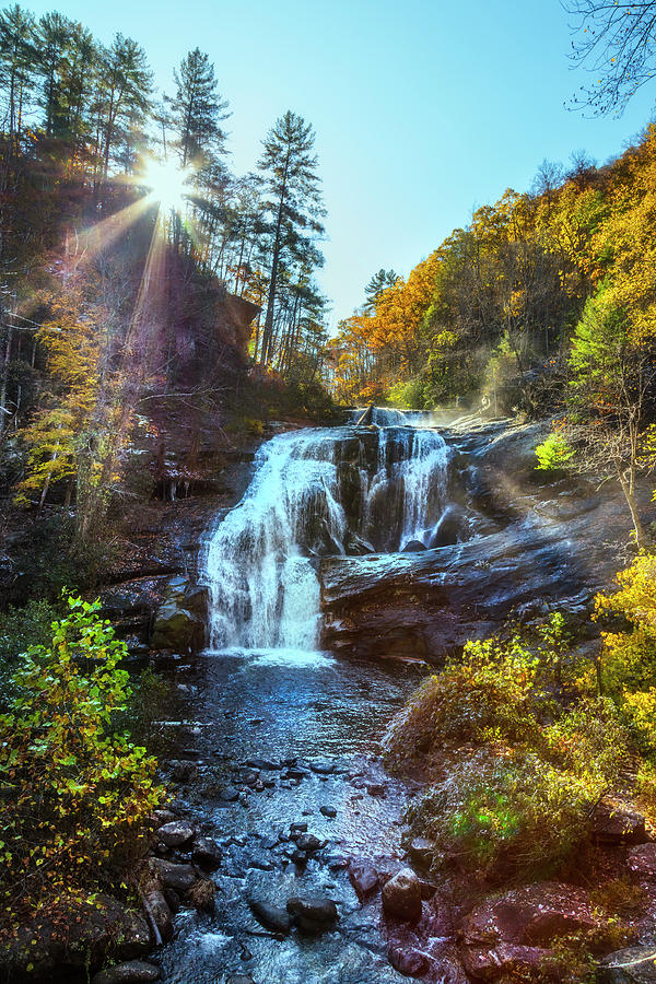 Fall Photograph - Star over the Bald River Falls by Debra and Dave Vanderlaan