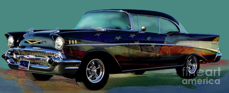 Star Spangled 1957 Bel Air Photograph by Doug Gist