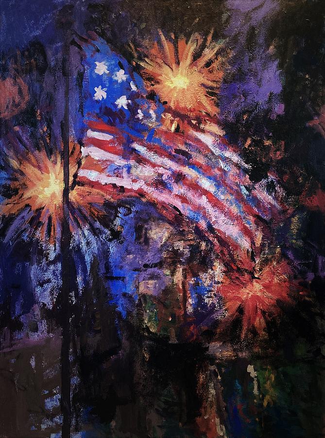 Star Spangled banner Painting by R W Goetting