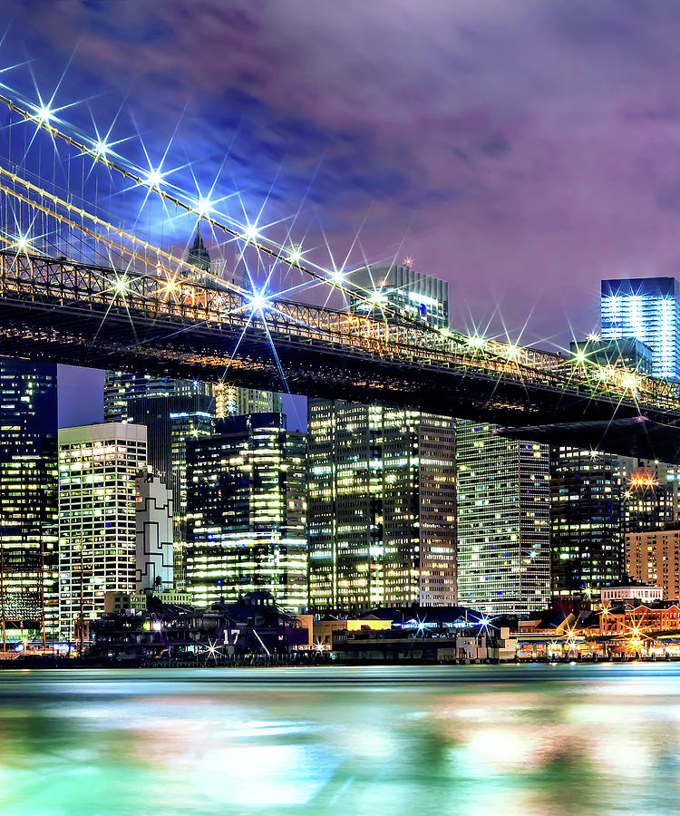 New York City Photograph - Star Spangled Skyline Triptych_2 by Az Jackson