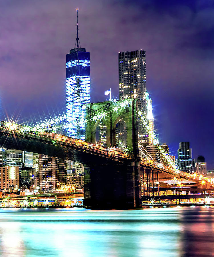 New York City Photograph - Star Spangled Skyline Triptych_3 by Az Jackson