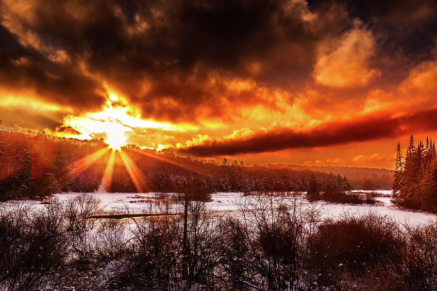 Star Sunset on the Moose River Photograph by David Patterson
