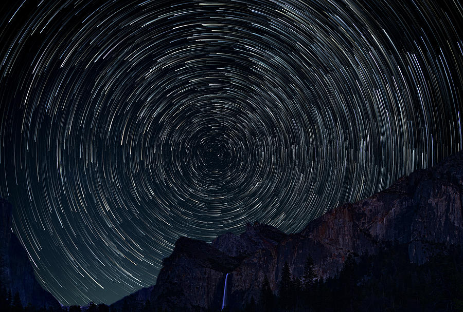 Star Trail over Yosemite National Park Photograph by Amazing Action Photo Video