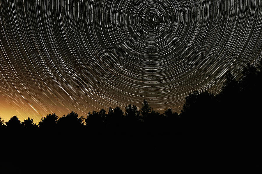 Star Trail Scratched Record Photograph by Doolittle Photography and Art